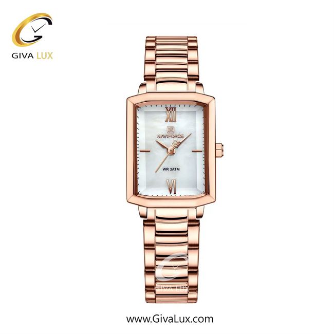 ساعت مچی اورجینال زنانه ناوی فورس|Naviforce|نوی فورس|نیوی فورس رزگلد | رزگلد| نقره ای| کد رفرنس NF5039 RG/W/RG