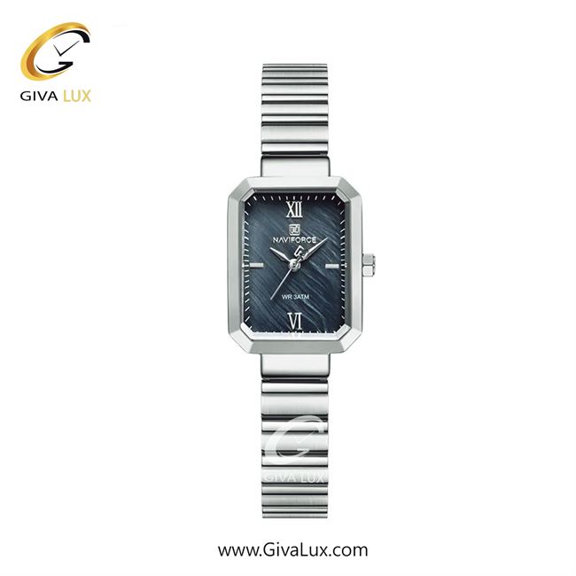 ساعت مچی اورجینال زنانه ناوی فورس|Naviforce|نوی فورس|نیوی فورس نقره ای | نقره ای| مشکی| کد رفرنس NF5050 S/B/S