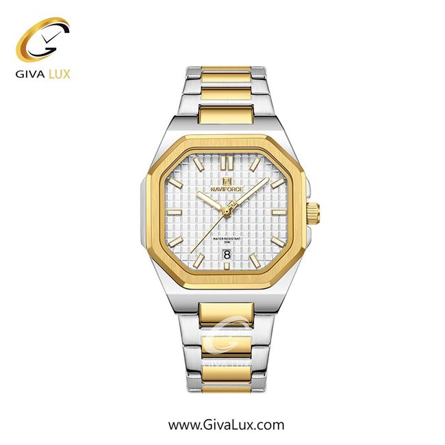 ساعت مچی اورجینال زنانه ناوی فورس|Naviforce|نوی فورس|نیوی فورس طلایی-نقره ای | طلایی-نقره ای| نقره ای| کد رفرنس NF5053 G/W
