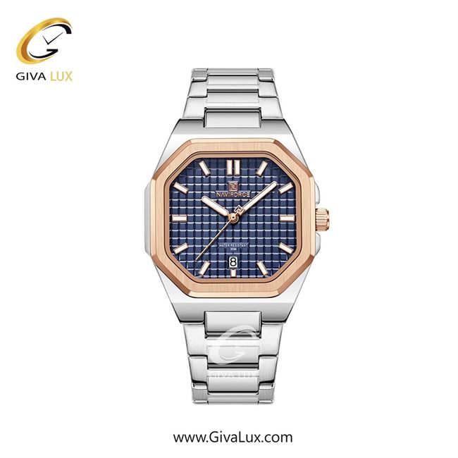 ساعت مچی اورجینال زنانه ناوی فورس|Naviforce|نوی فورس|نیوی فورس رزگلد-نقره ای | نقره ای| سرمه ای| کد رفرنس NF5053 RG/BE