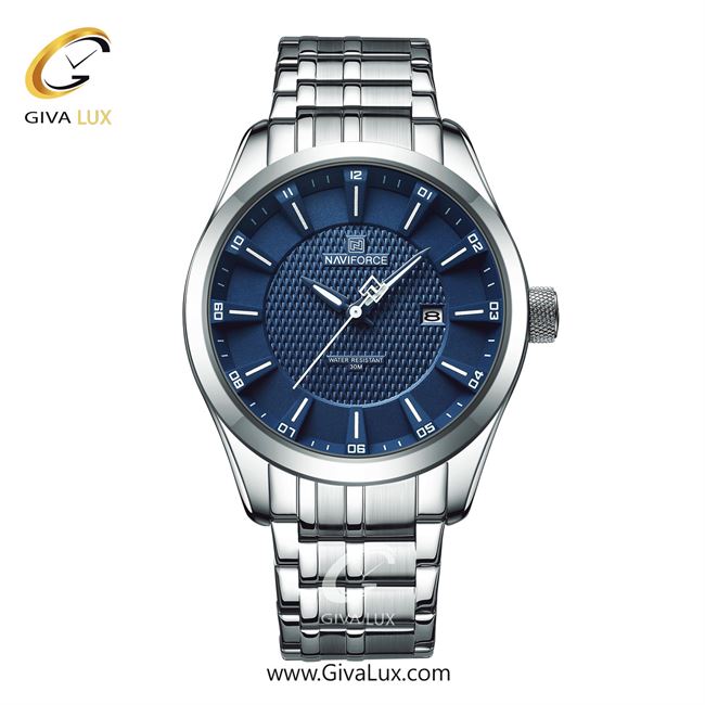 ساعت مچی اورجینال ناوی فورس مردانه نقره ای | نقره ای | آبی | کد رفرنس NF8032-S/BE