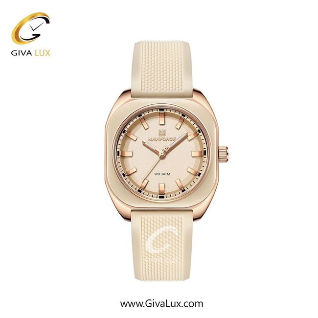 ساعت مچی اورجینال زنانه ناوی فورس|Naviforce|نوی فورس|نیوی فورس رزگلد | بژ -کرم| بژ| کد رفرنس NF5061 RG/BG/BG