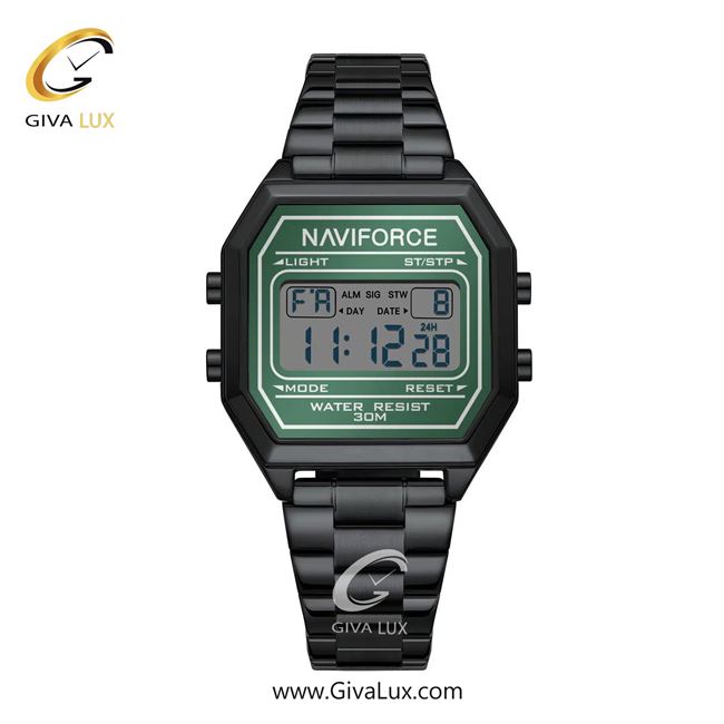 ساعت مچی اورجینال زنانه ناوی فورس|Naviforce|نوی فورس|نیوی فورس مشکی | مشکی| سبز| کد رفرنس NF5063S B/GN/B