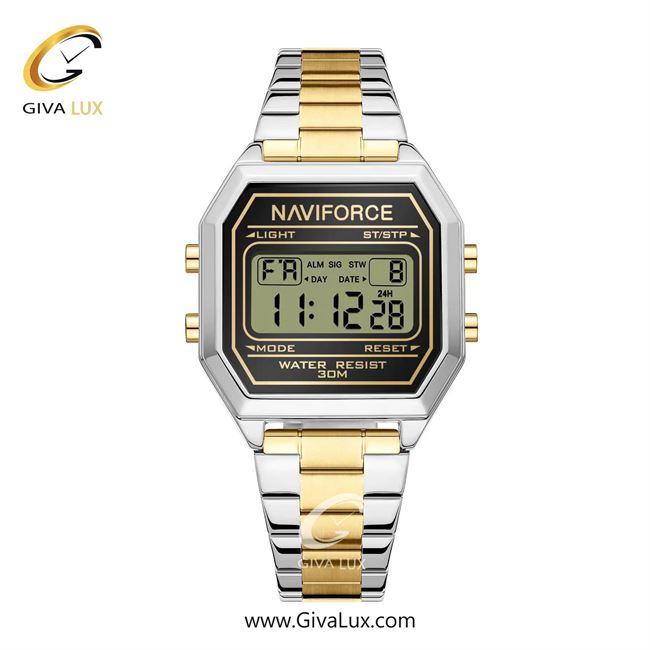 ساعت مچی اورجینال زنانه ناوی فورس|Naviforce|نوی فورس|نیوی فورس نقره ای | نقره ای-طلایی| مشکی| کد رفرنس NF5063S S/B/G