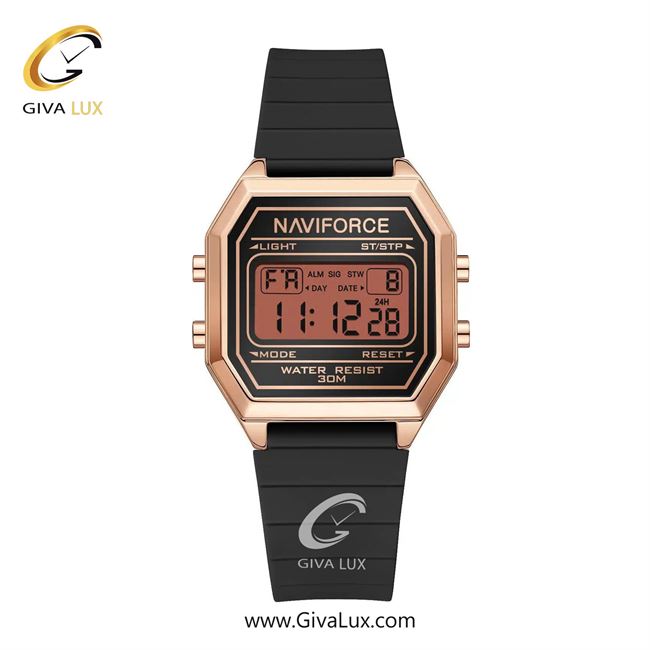ساعت مچی اورجینال زنانه ناوی فورس|Naviforce|نوی فورس|نیوی فورس رزگلد | مشکی| مشکی| کد رفرنس NF5063T RG/B/B