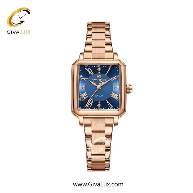 ساعت مچی اورجینال زنانه ناوی فورس|Naviforce|نوی فورس|نیوی فورس رزگلد | رزگلد| سرمه ای| کد رفرنس NF5065 RG/BE