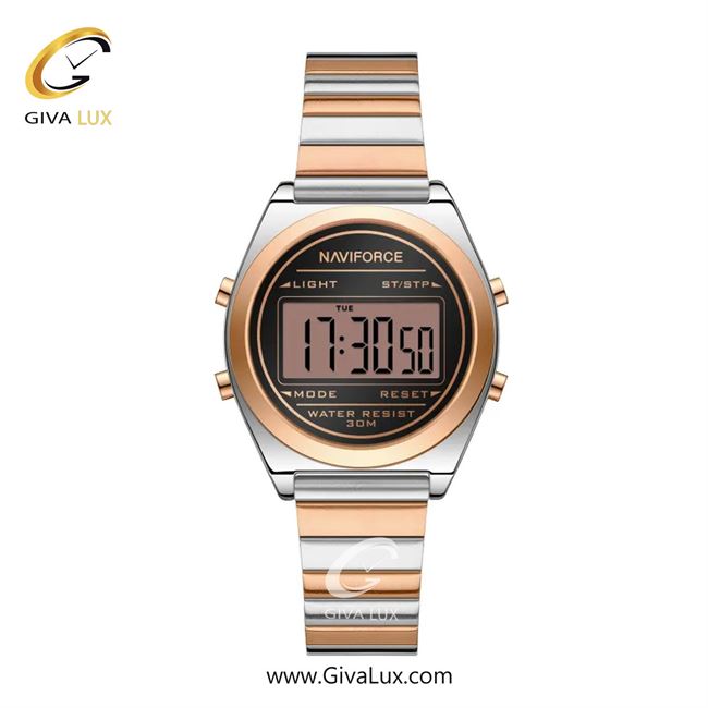 ساعت مچی اورجینال زنانه ناوی فورس|Naviforce|نوی فورس|نیوی فورس رزگلد | نقره ای-رزگلد| مشکی| کد رفرنس NF5066 S/B/RG