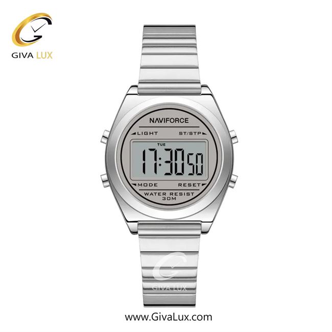 ساعت مچی اورجینال زنانه ناوی فورس|Naviforce|نوی فورس|نیوی فورس نقره ای | نقره ای| نقره ای| کد رفرنس NF5066 S/GY/S