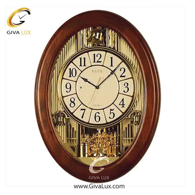 ساعت دیواری اورجینال والتر چوب قهوه ای| کد رفرنس 507