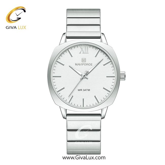 ساعت مچی اورجینال زنانه ناوی فورس|Naviforce|نوی فورس|نیوی فورس نقره ای | نقره ای| سفید| کد رفرنس NF5044-S/W/S