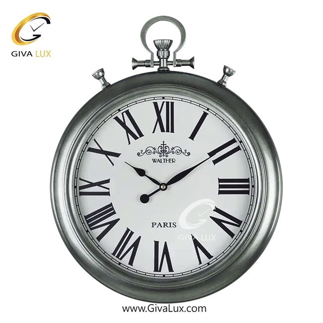 ساعت دیواری اورجینال والتر آلیاژ فلزی نقره ای| کد رفرنس 5124