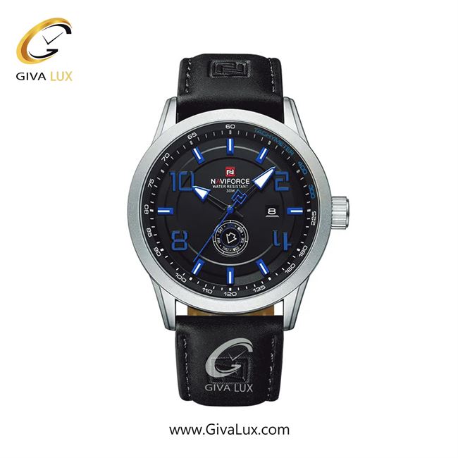 ساعت مچی اورجینال مردانه ناوی فورس|Naviforce|نوی فورس|نیوی فورس نقره ای | مشکی| مشکی| کد رفرنس NF9229