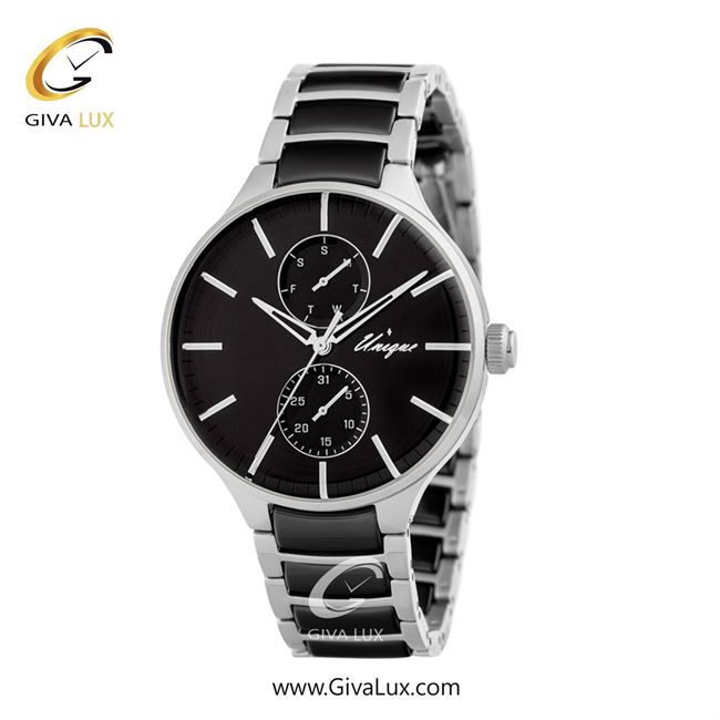 ساعت مچی اورجینال مردانه یونیک سه موتوره فول تایم نقره ای | نقره ای-مشکی| مشکی| کد رفرنس S519