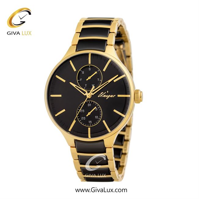 ساعت مچی اورجینال مردانه یونیک سه موتوره فول تایم طلایی | طلایی-مشکی| مشکی| کد رفرنس S519