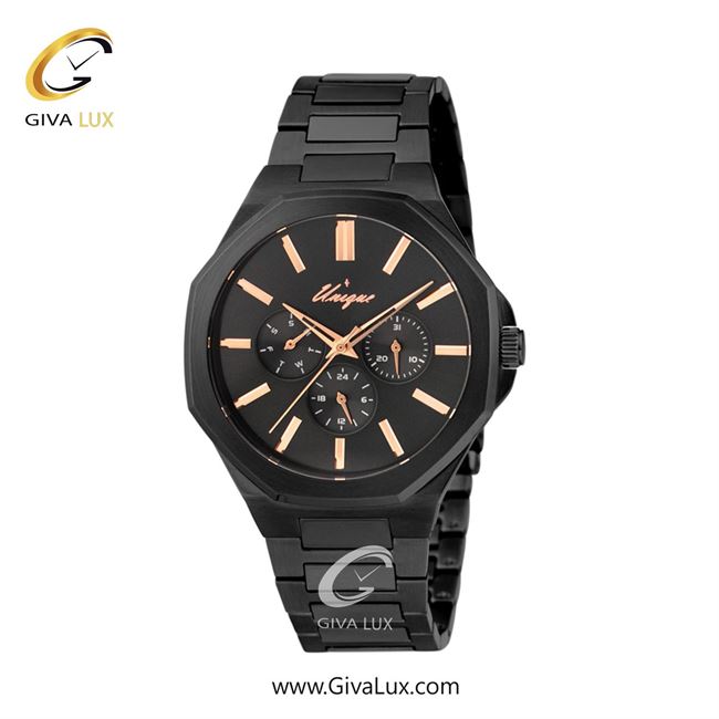 ساعت مچی اورجینال مردانه یونیک سه موتوره فول تایم مشکی | مشکی| مشکی| کد رفرنس S521