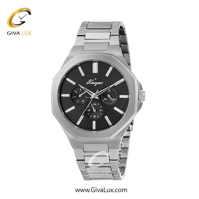 ساعت مچی اورجینال مردانه یونیک سه موتوره فول تایم نقره ای | نقره ای| مشکی| کد رفرنس S521