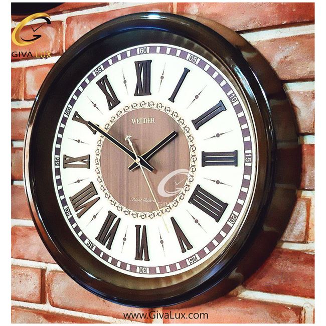 ساعت دیواری اورجینال ولدر PVC قهوه ای| کد رفرنس 525