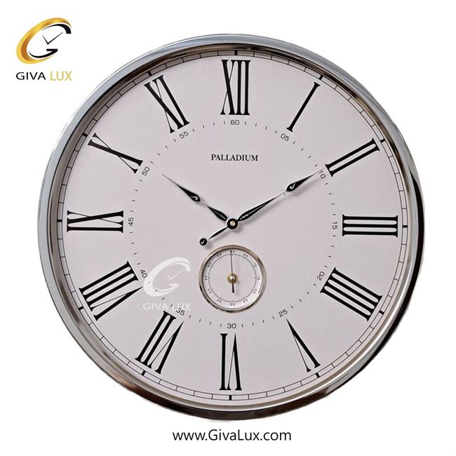ساعت دیواری اورجینال پالادیوم آلیاژ فلزی نقره ای| کد رفرنس 5305
