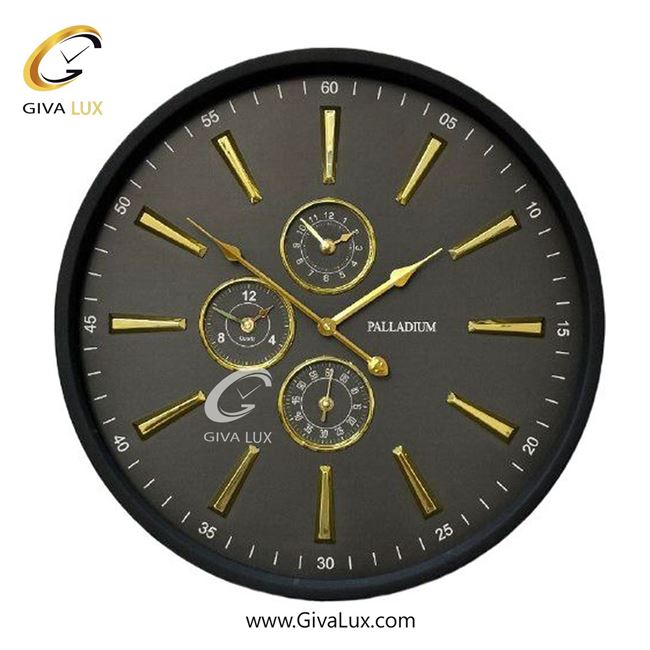 ساعت دیواری اورجینال پالادیوم آلیاژ فلزی مشکی| کد رفرنس 5310