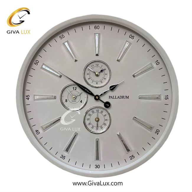 ساعت دیواری اورجینال پالادیوم آلیاژ فلزی سفید| کد رفرنس 5310