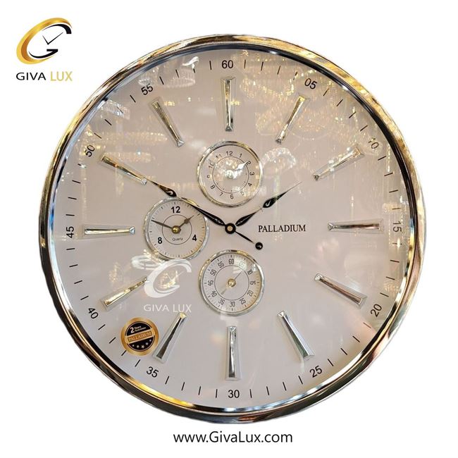 ساعت دیواری اورجینال پالادیوم آلیاژ فلزی نقره ای| کد رفرنس 5310