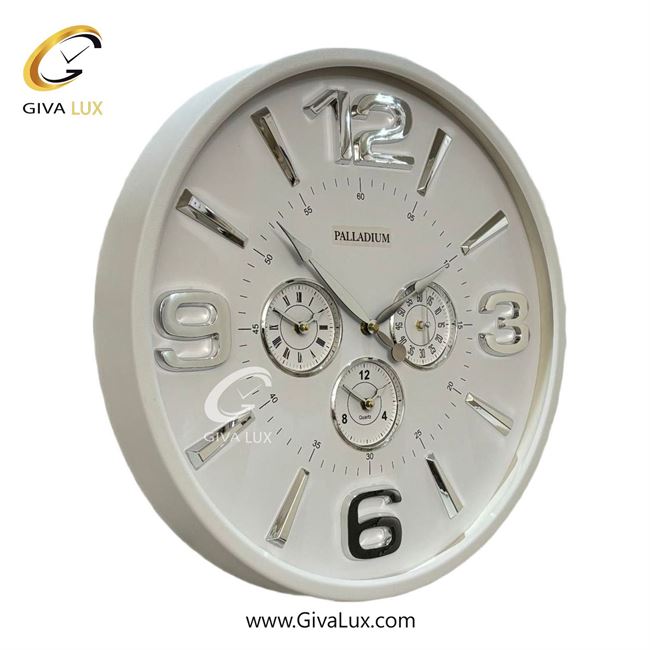 ساعت دیواری اورجینال پالادیوم آلیاژ فلزی سفید| کد رفرنس 5311