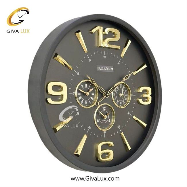 ساعت دیواری اورجینال پالادیوم آلیاژ فلزی مشکی| کد رفرنس 5311