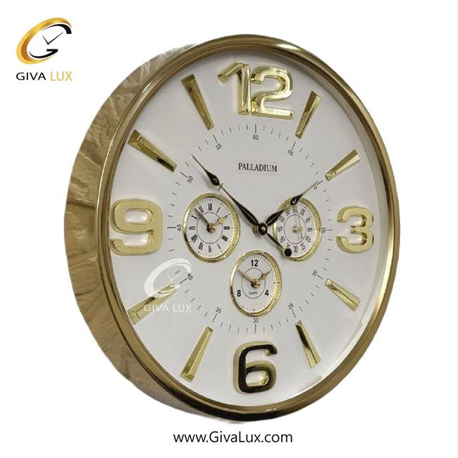 ساعت دیواری اورجینال پالادیوم آلیاژ فلزی طلایی| کد رفرنس 5311