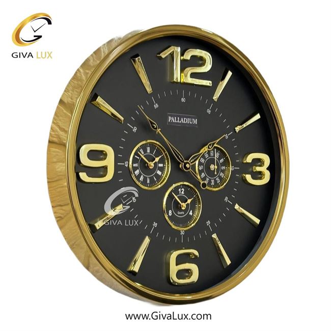 ساعت دیواری اورجینال پالادیوم آلیاژ فلزی طلایی| کد رفرنس 5311