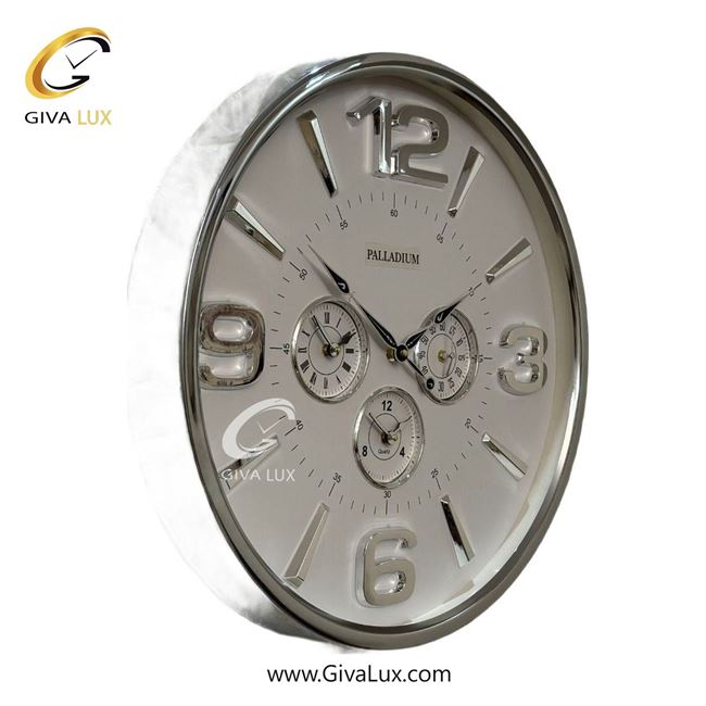 ساعت دیواری اورجینال پالادیوم آلیاژ فلزی نقره ای| کد رفرنس 5311