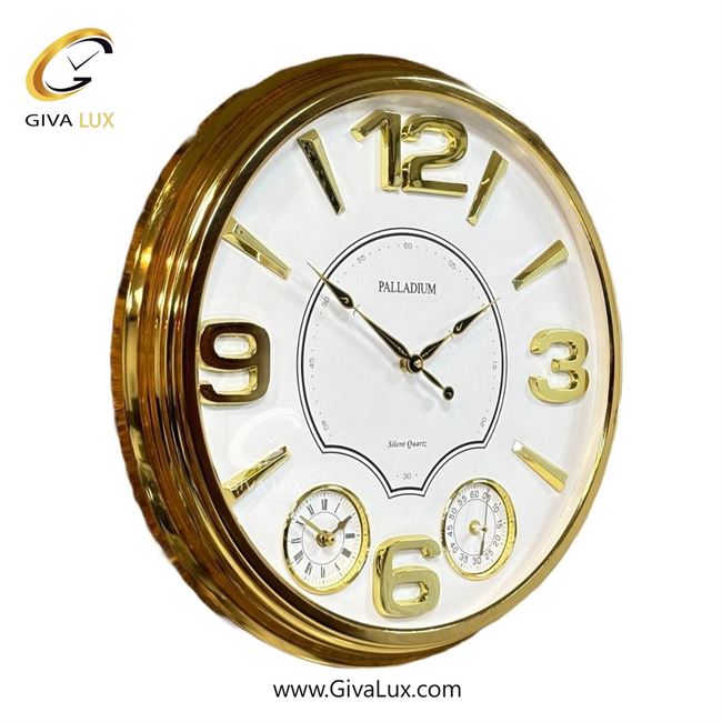 ساعت دیواری اورجینال پالادیوم آلیاژ فلزی طلایی| کد رفرنس 5320