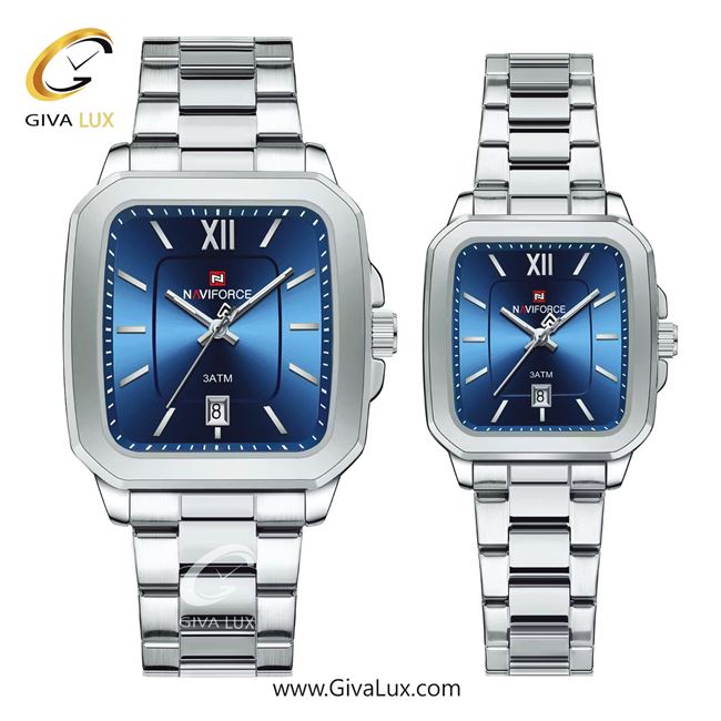 ساعت مچی اورجینال ست ناوی فورس|Naviforce|نوی فورس|نیوی فورس نقره ای | نقره ای| سرمه ای| کد رفرنس NF9239 S/BE/S