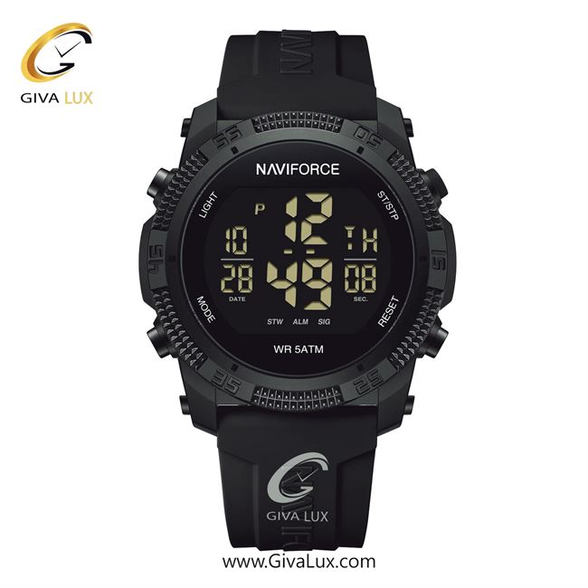 ساعت مچی اورجینال مردانه ناوی فورس|Naviforce|نوی فورس|نیوی فورس مشکی | مشکی| مشکی| کد رفرنس NF7104-B/B