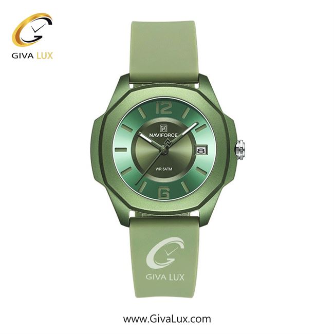 ساعت مچی اورجینال زنانه ناوی فورس|Naviforce|نوی فورس|نیوی فورس سبز | سبز| سبز| کد رفرنس NF7107 GN/GN