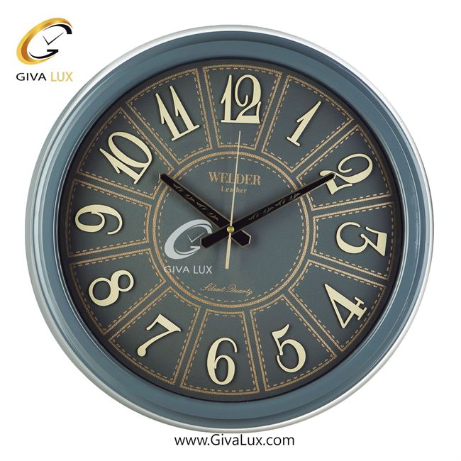 ساعت دیواری اورجینال ولدر PVC طوسی| کد رفرنس 540