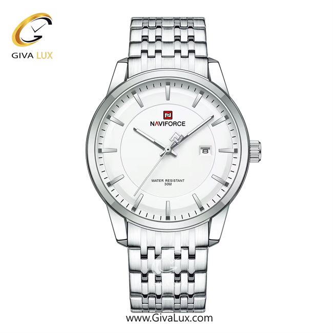 ساعت مچی اورجینال مردانه ناوی فورس|Naviforce|نوی فورس|نیوی فورس نقره ای | نقره ای| سفید| کد رفرنس NF9228