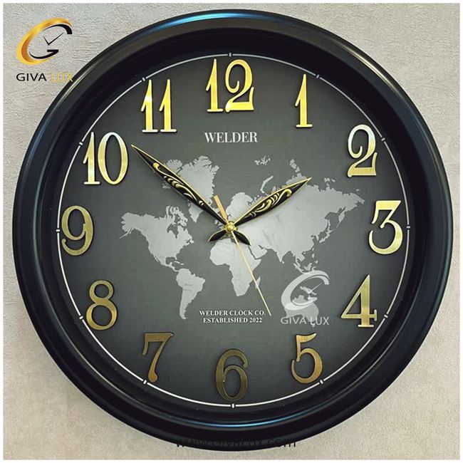 ساعت دیواری اورجینال ولدر PVC طوسی| کد رفرنس 545