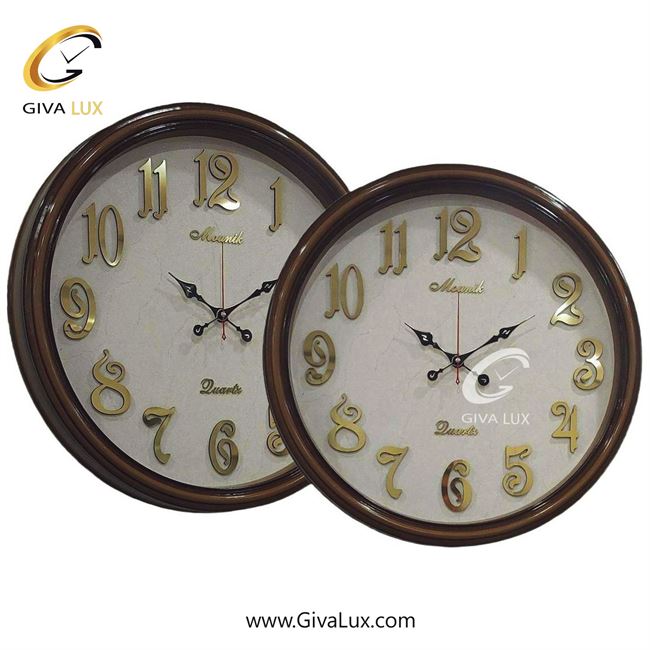 ساعت دیواری اورجینال مونیک PVC قهوه ای| کد رفرنس 603