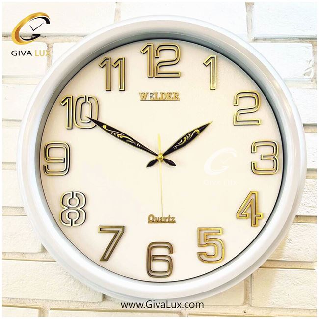 ساعت دیواری اورجینال ولدر PVC سفید| کد رفرنس 550