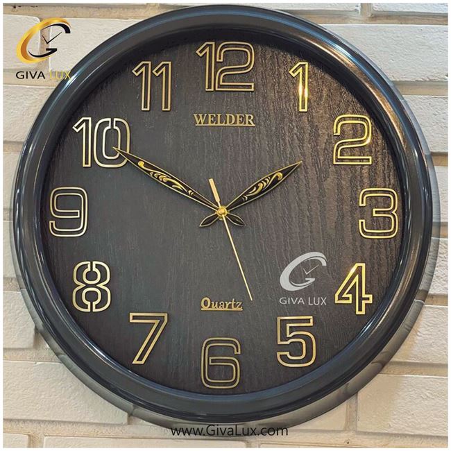 ساعت دیواری اورجینال ولدر PVC طوسی| کد رفرنس 550