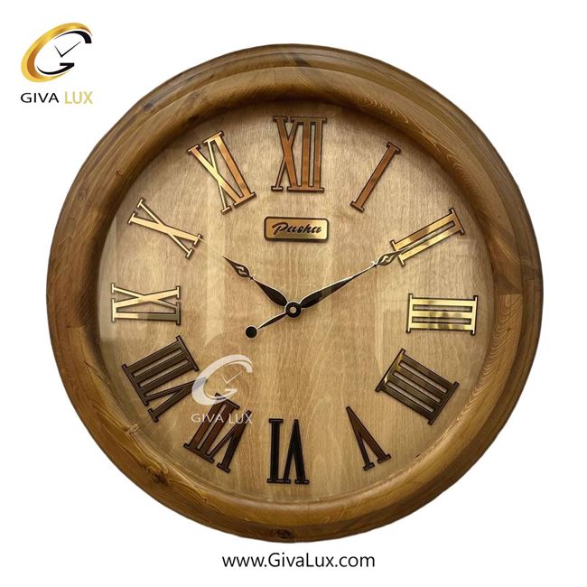 ساعت دیواری اورجینال پاشا چوب قهوه ای| کد رفرنس 551