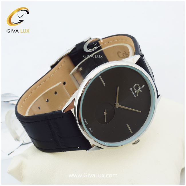 ساعت مردانه دوموتوره زیرثانیه کلوین کلین بندچرمی 