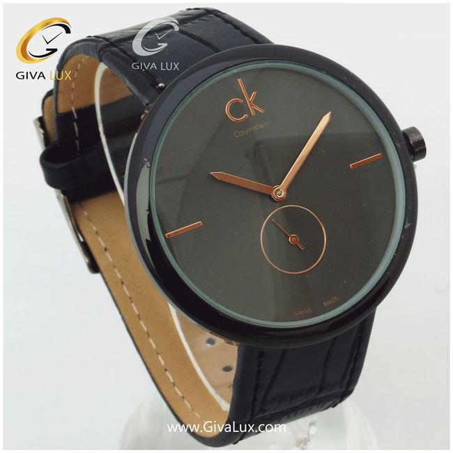 ساعت مردانه دوموتوره زیرثانیه بندچرمی