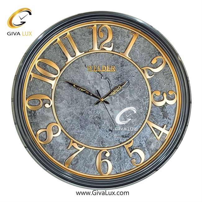 ساعت دیواری  ولدر عرض قاب 50 سانتیمتر  | طوسی | کد رفرنس 5525