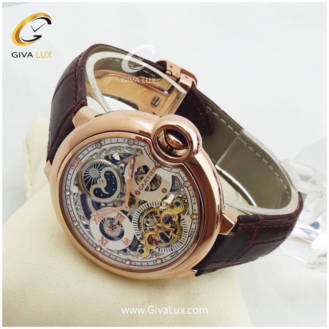 ساعت مردانه اتومات کارتیر موتور نمایان 