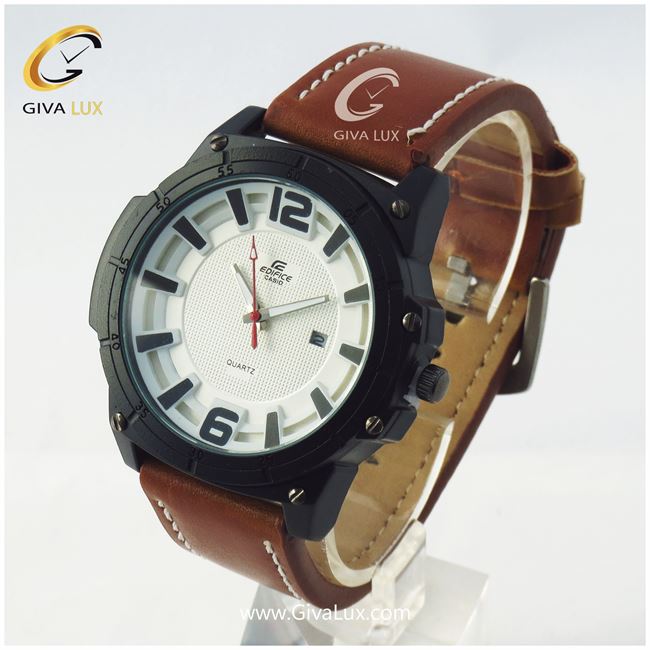 ساعت مردانه بند چرمی کاسیو ادیفایس 