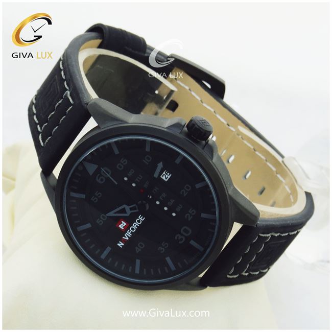 ساعت مردانه بندچرمی مشکی نوی فورس مدل nf۹۰۷۴m