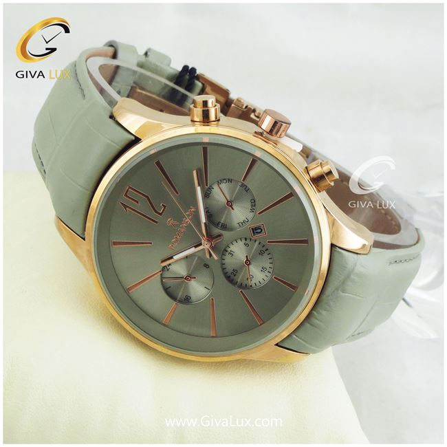 ساعت مچی مردانه طرح سه موتوره رومانسون بندچرمی طوسی