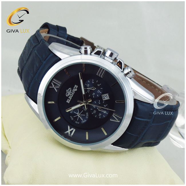 ساعت مچی مردانه طرح سه موتوره الگانس بندچرمی