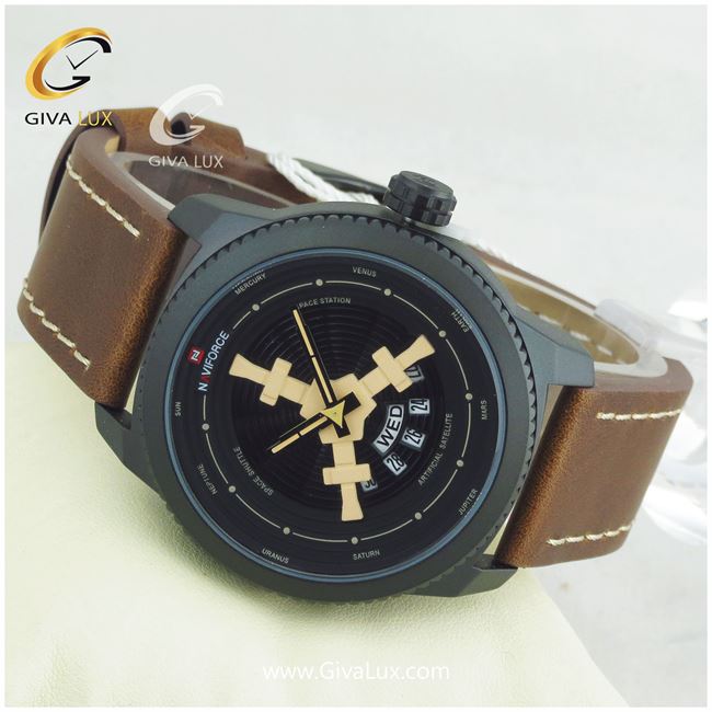 ساعت مردانه بند چرمی ناوی فورس مدل NF9156